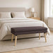 Dubbel Laagige Bank Donkerbruin 110 x 40 x 47 cm Stof