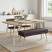 Dubbel Laagige Bank Donkerbruin 110 x 40 x 47 cm Stof