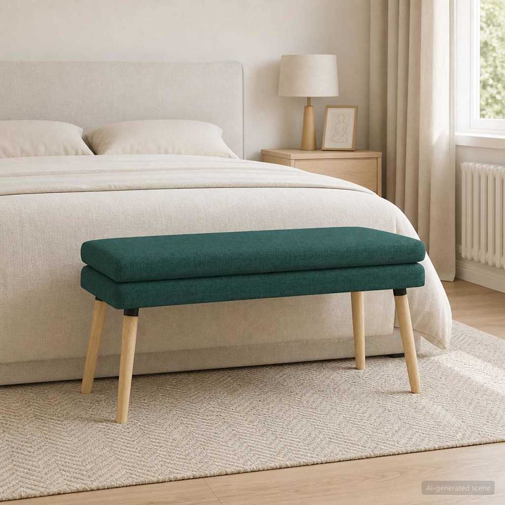 Dubbel Laagige Bank Donkergroen 110 x 40 x 47 cm Stof