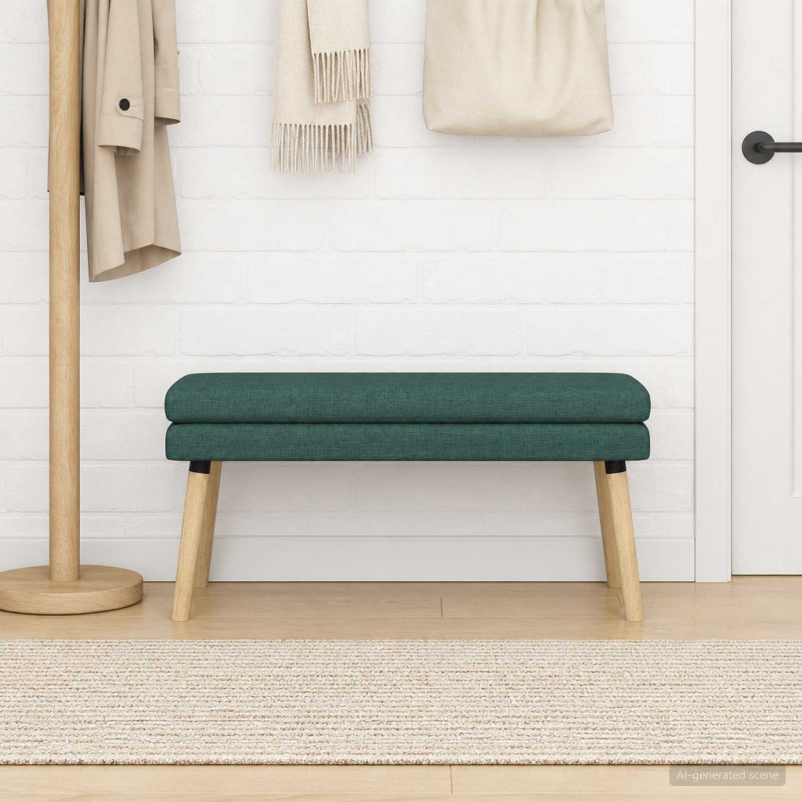 Dubbel Laagige Bank Donkergroen 110 x 40 x 47 cm Stof