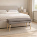 Dubbel Laagige Bank Taupe 110 x 40 x 47 cm Stof