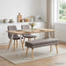 Dubbel Laagige Bank Taupe 110 x 40 x 47 cm Stof