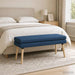 Dubbel Laagige Bank Blauw 110 x 40 x 47 cm Stof