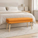 Dubbel Laagige Bank Donkergeel 110 x 40 x 47 cm Stof