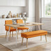 Dubbel Laagige Bank Donkergeel 110 x 40 x 47 cm Stof