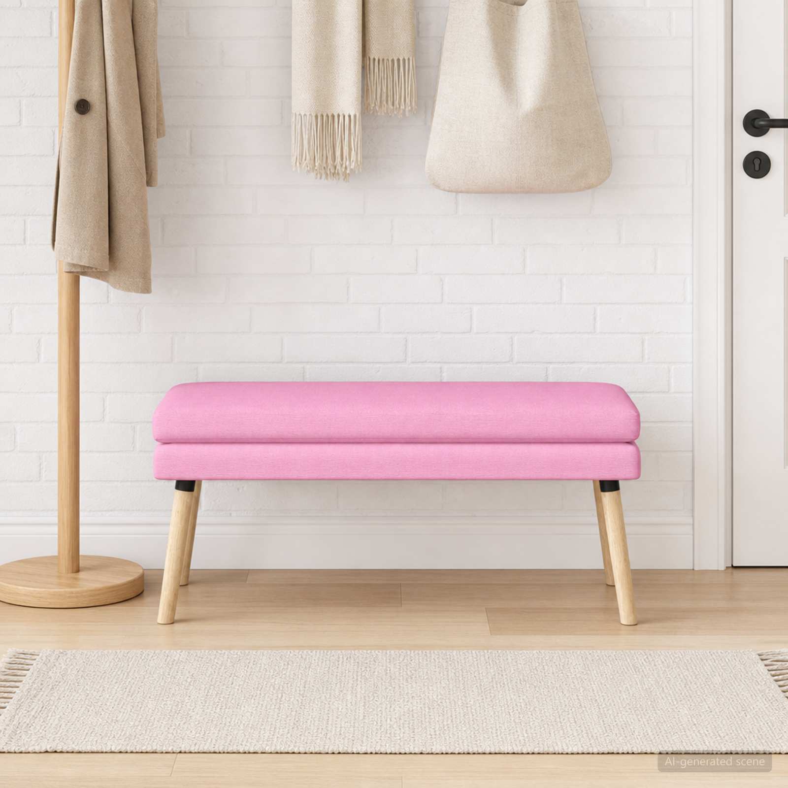 Dubbel Laagige Bank Roze 110 x 40 x 47 cm Stof