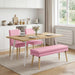 Dubbel Laagige Bank Roze 110 x 40 x 47 cm Stof