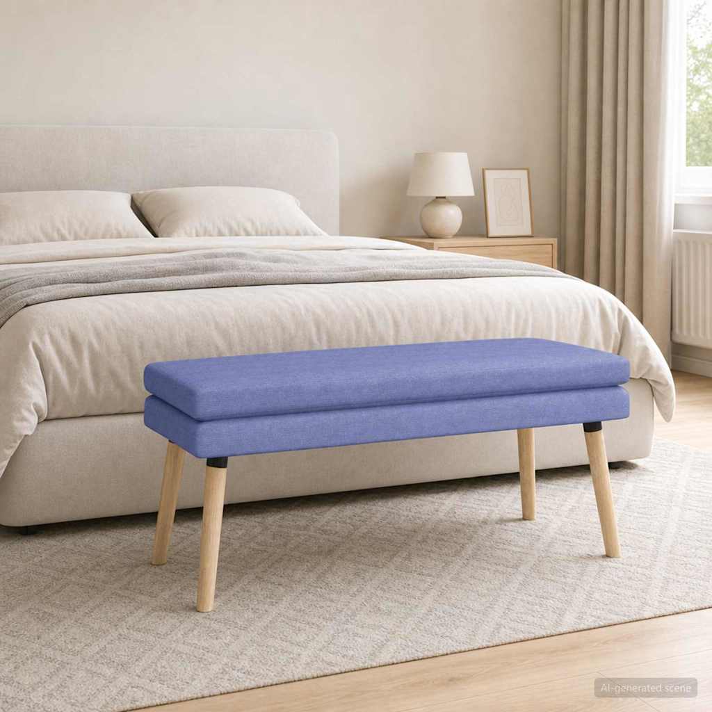 Dubbel Laagige Bank Jeans Blauw 110 x 40 x 47 cm Stof