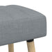 Kanaal-geplooide bank Lichtgrijs 60 x 40 x 45 cm Stof