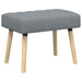 Kanaal-geplooide bank Lichtgrijs 60 x 40 x 45 cm Stof