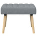 Kanaal-geplooide bank Lichtgrijs 60 x 40 x 45 cm Stof