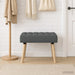 Kanaal-geplooide bank Donkergrijs 60 x 40 x 45 cm Stof
