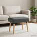 Kanaal-geplooide bank Donkergrijs 60 x 40 x 45 cm Stof
