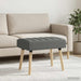 Kanaal-geplooide bank Donkergrijs 60 x 40 x 45 cm Stof