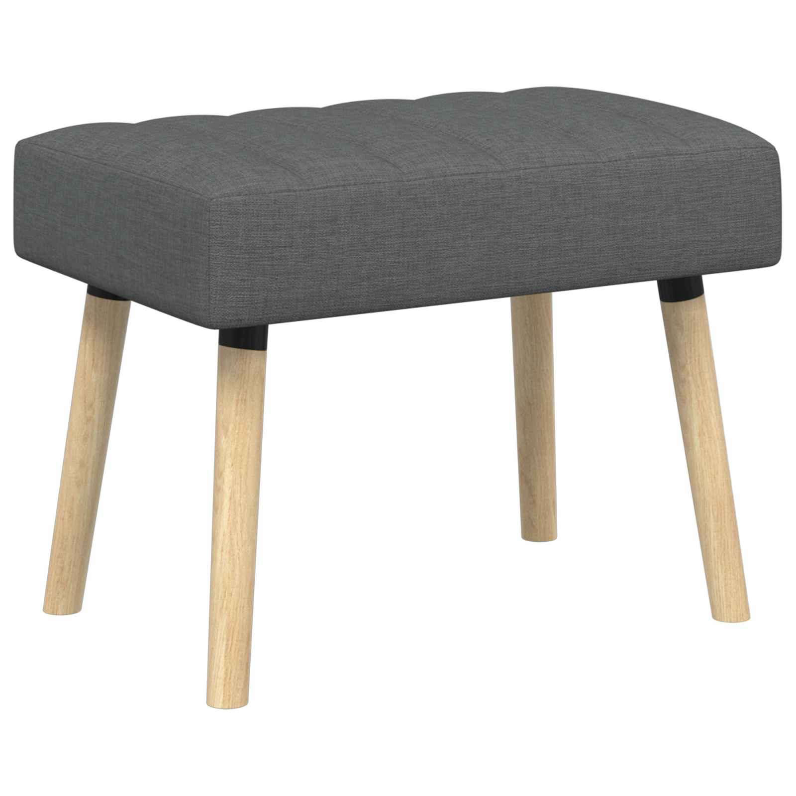 Kanaal-geplooide bank Donkergrijs 60 x 40 x 45 cm Stof