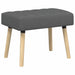 Kanaal-geplooide bank Donkergrijs 60 x 40 x 45 cm Stof