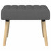 Kanaal-geplooide bank Donkergrijs 60 x 40 x 45 cm Stof