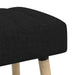 Kanaal-geplooide bank Zwart 60 x 40 x 45 cm Stof