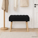 Kanaal-geplooide bank Zwart 60 x 40 x 45 cm Stof
