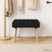 Kanaal-geplooide bank Zwart 60 x 40 x 45 cm Stof