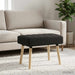Kanaal-geplooide bank Zwart 60 x 40 x 45 cm Stof