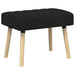 Kanaal-geplooide bank Zwart 60 x 40 x 45 cm Stof