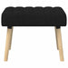 Kanaal-geplooide bank Zwart 60 x 40 x 45 cm Stof