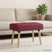 Kanaal-geplooide bank Wijnrood 60 x 40 x 45 cm Stof
