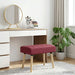 Kanaal-geplooide bank Wijnrood 60 x 40 x 45 cm Stof