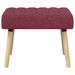 Kanaal-geplooide bank Wijnrood 60 x 40 x 45 cm Stof