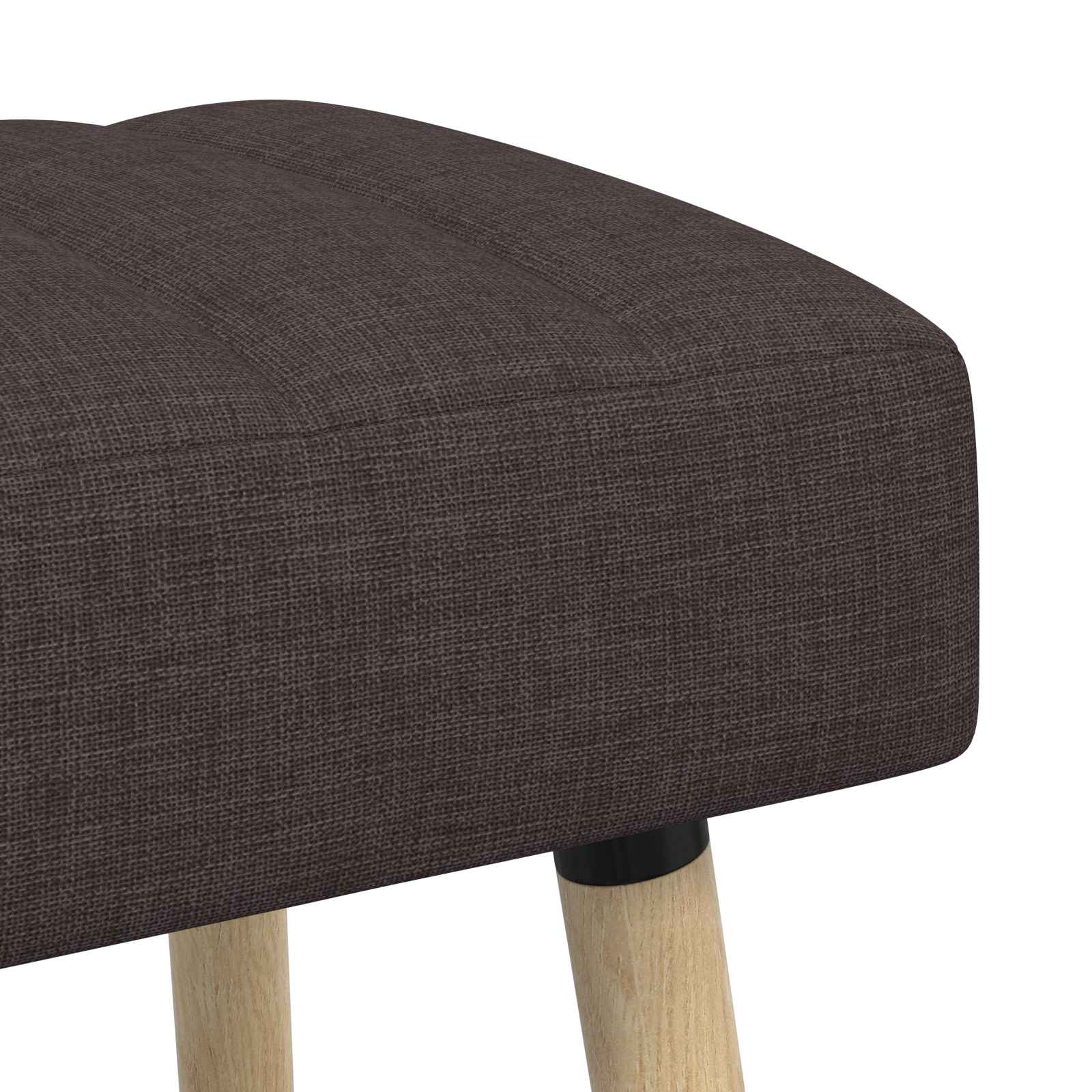 Kanaal-geplooide bank Donkerbruin 60 x 40 x 45 cm Stof