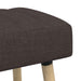 Kanaal-geplooide bank Donkerbruin 60 x 40 x 45 cm Stof