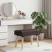 Kanaal-geplooide bank Donkerbruin 60 x 40 x 45 cm Stof