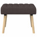 Kanaal-geplooide bank Donkerbruin 60 x 40 x 45 cm Stof