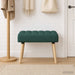 Kanaal-geplooide bank Donkergroen 60 x 40 x 45 cm Stof