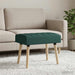 Kanaal-geplooide bank Donkergroen 60 x 40 x 45 cm Stof