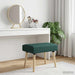 Kanaal-geplooide bank Donkergroen 60 x 40 x 45 cm Stof