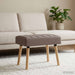 Kanaal-geplooide bank Taupe 60 x 40 x 45 cm Stof