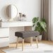 Kanaal-geplooide bank Taupe 60 x 40 x 45 cm Stof