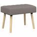 Kanaal-geplooide bank Taupe 60 x 40 x 45 cm Stof