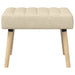 Kanaal-geplooide bank Crèmekleurig 60 x 40 x 45 cm Stof