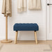 Kanaal-geplooide bank Blauw 60 x 40 x 45 cm Stof