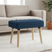 Kanaal-geplooide bank Blauw 60 x 40 x 45 cm Stof