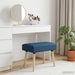 Kanaal-geplooide bank Blauw 60 x 40 x 45 cm Stof