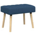 Kanaal-geplooide bank Blauw 60 x 40 x 45 cm Stof