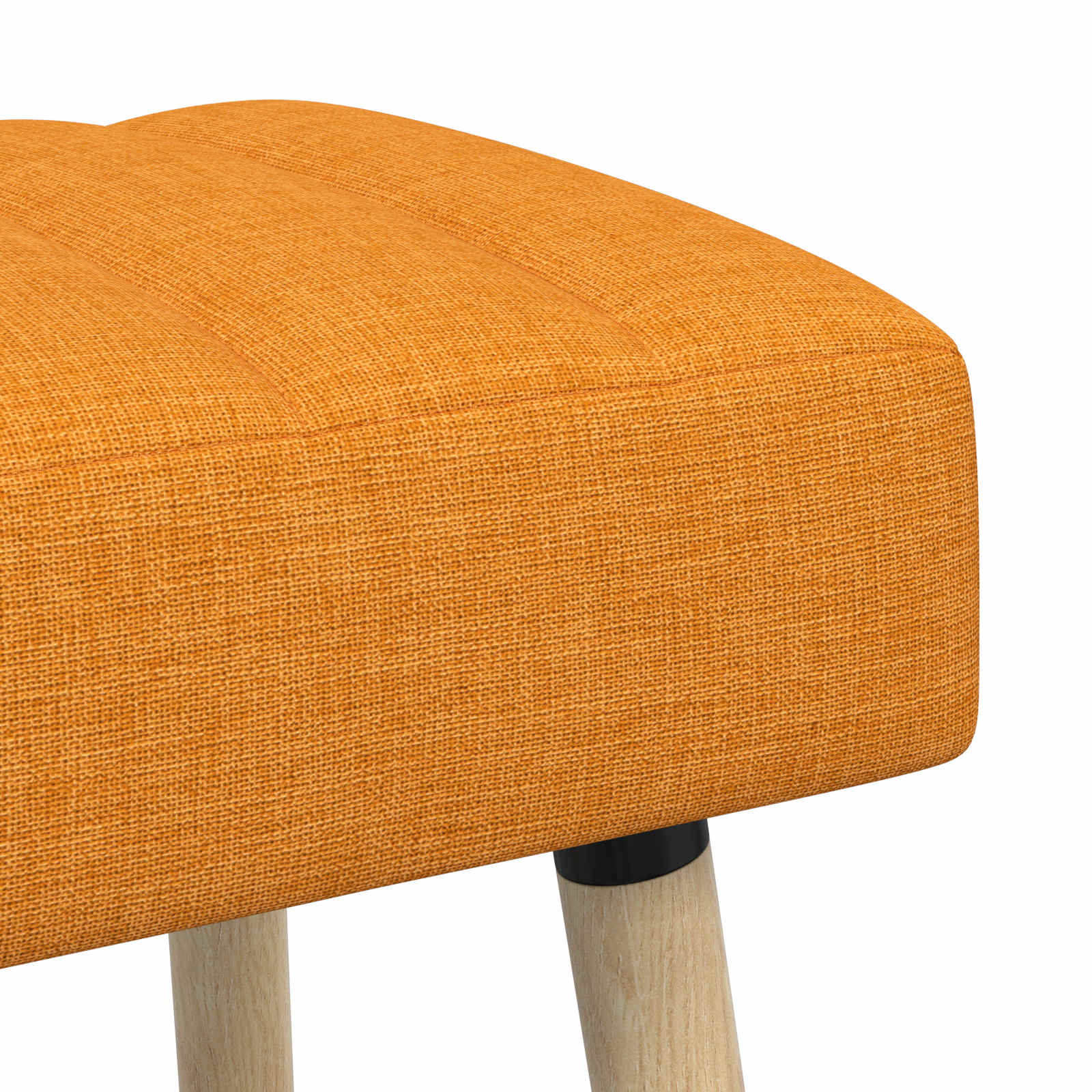 Kanaal-geplooide bank Donkergeel 60 x 40 x 45 cm Stof