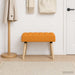 Kanaal-geplooide bank Donkergeel 60 x 40 x 45 cm Stof