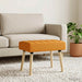 Kanaal-geplooide bank Donkergeel 60 x 40 x 45 cm Stof