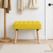 Kanaal-geplooide bank Lichtgeel 60 x 40 x 45 cm Stof