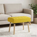 Kanaal-geplooide bank Lichtgeel 60 x 40 x 45 cm Stof